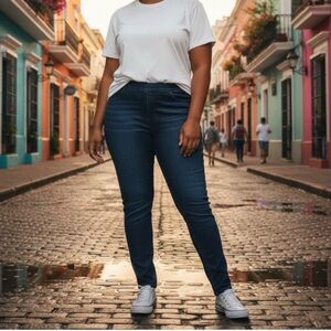 SPANX Dark Blue Skinny Jeans